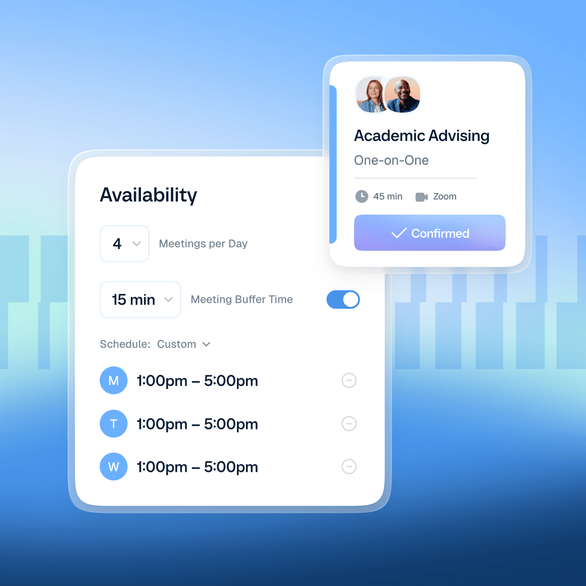 Schedule student meetings in just a few clicks