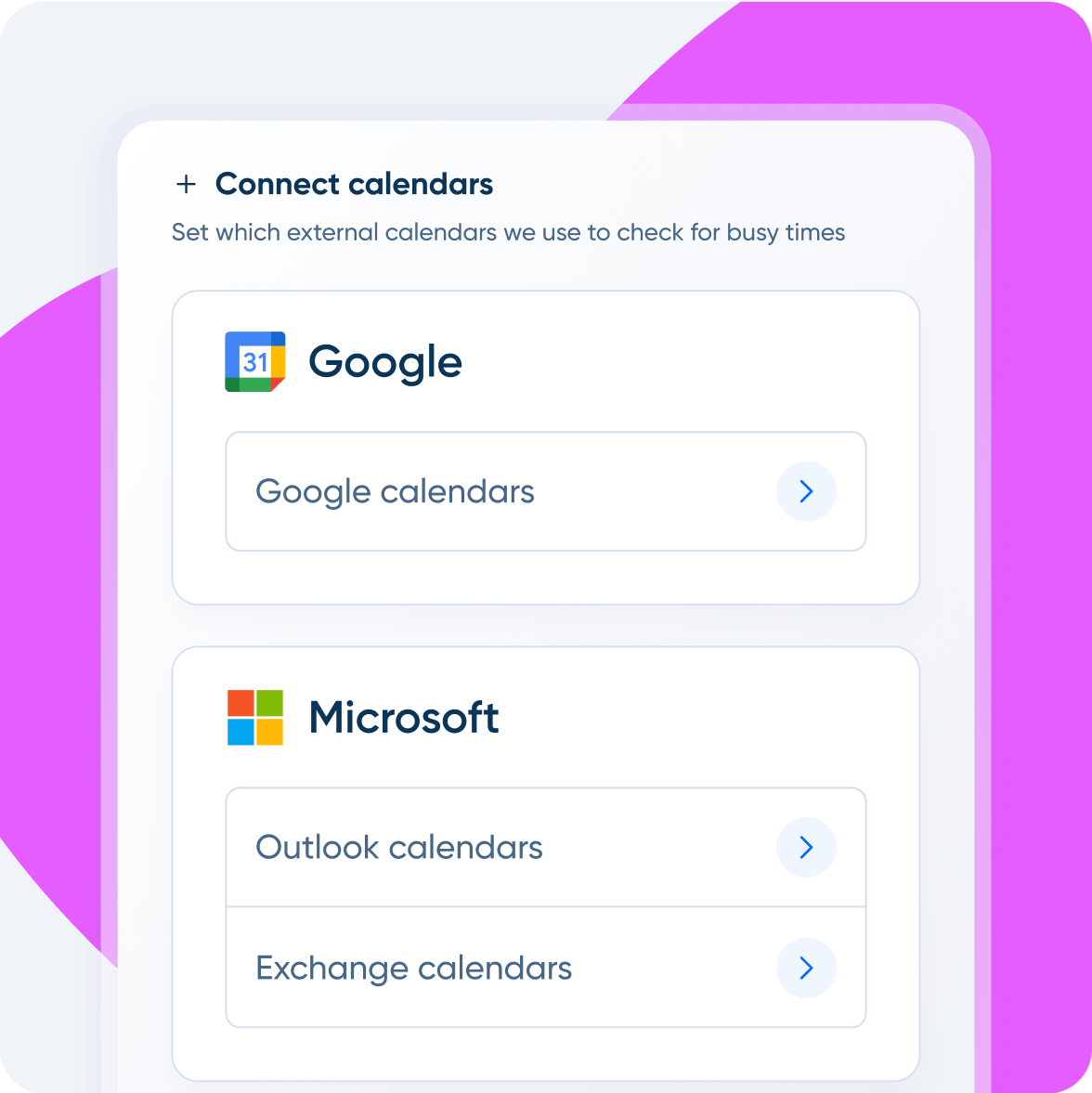 Connect calendars