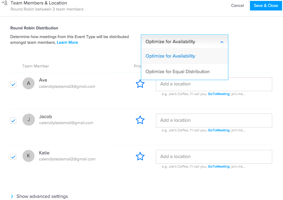Donald Kelly recommends Calendly’s Round Robin feature for ensuring “whoever has free time on your scheduled appointment date is going to get the notification.”