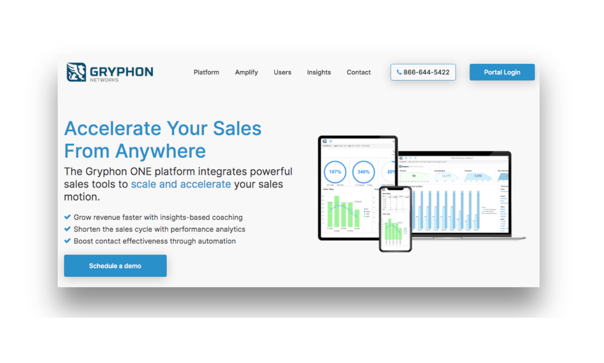 Gryphon Networks is primarily an intelligence platform for sales leaders.