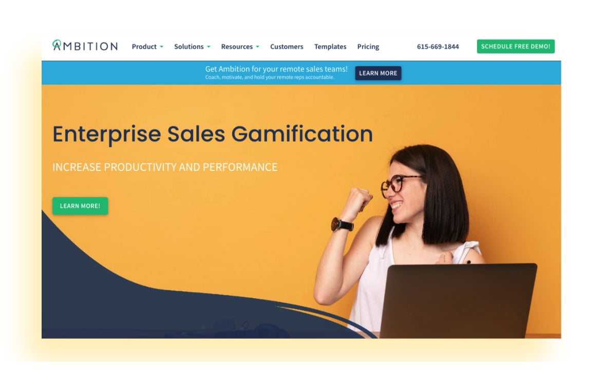By integrating with your current CRM and tech stack, Ambition pulls scattered and overwhelming data together and presents meaningful insights to your sales team.
