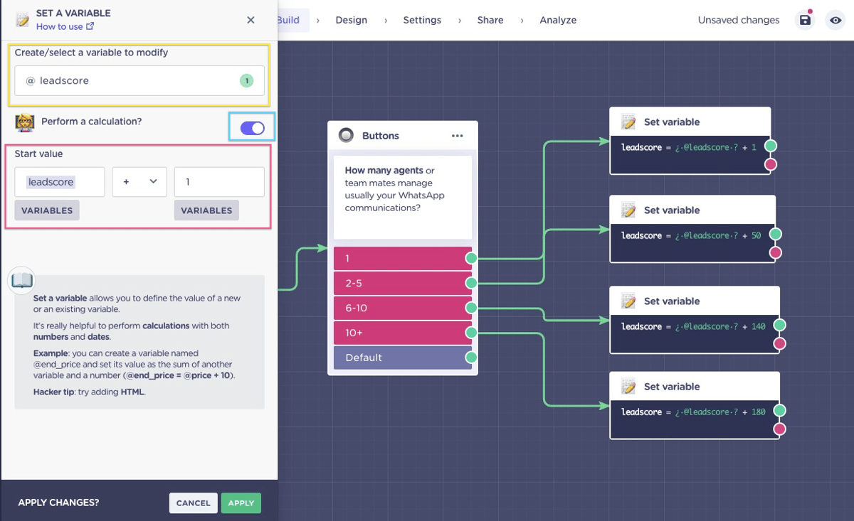 Using a chatbot helps you qualify and score leads on the go.