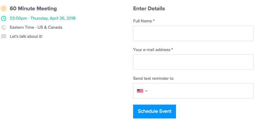text reminder UI