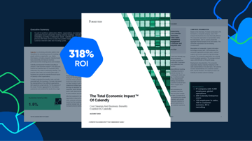 Forrester study: Calendly provided a 318% ROI
