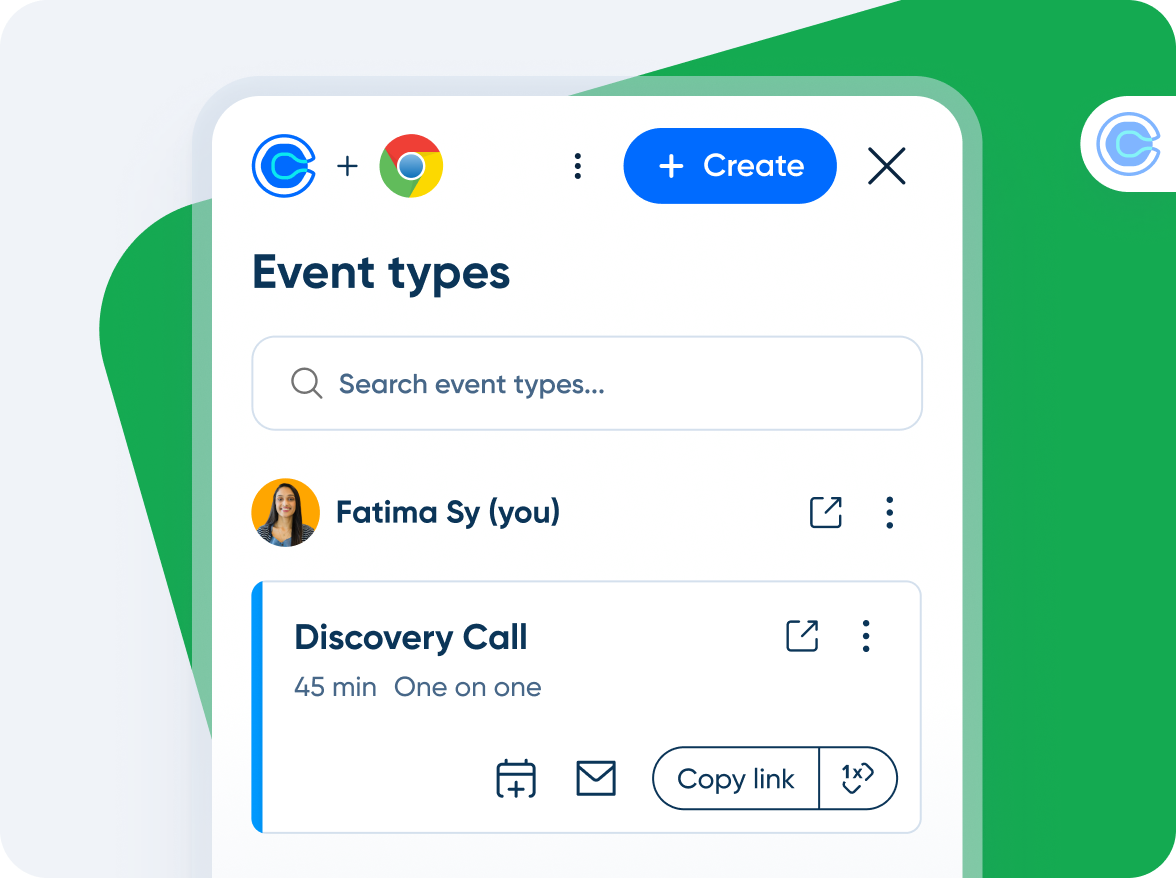 Access Calendly directly from Chrome