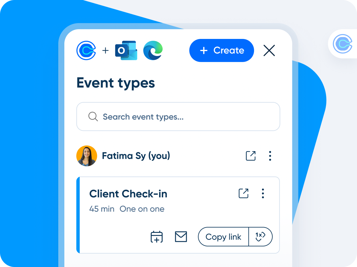 Access Calendly directly from Outlook or Edge