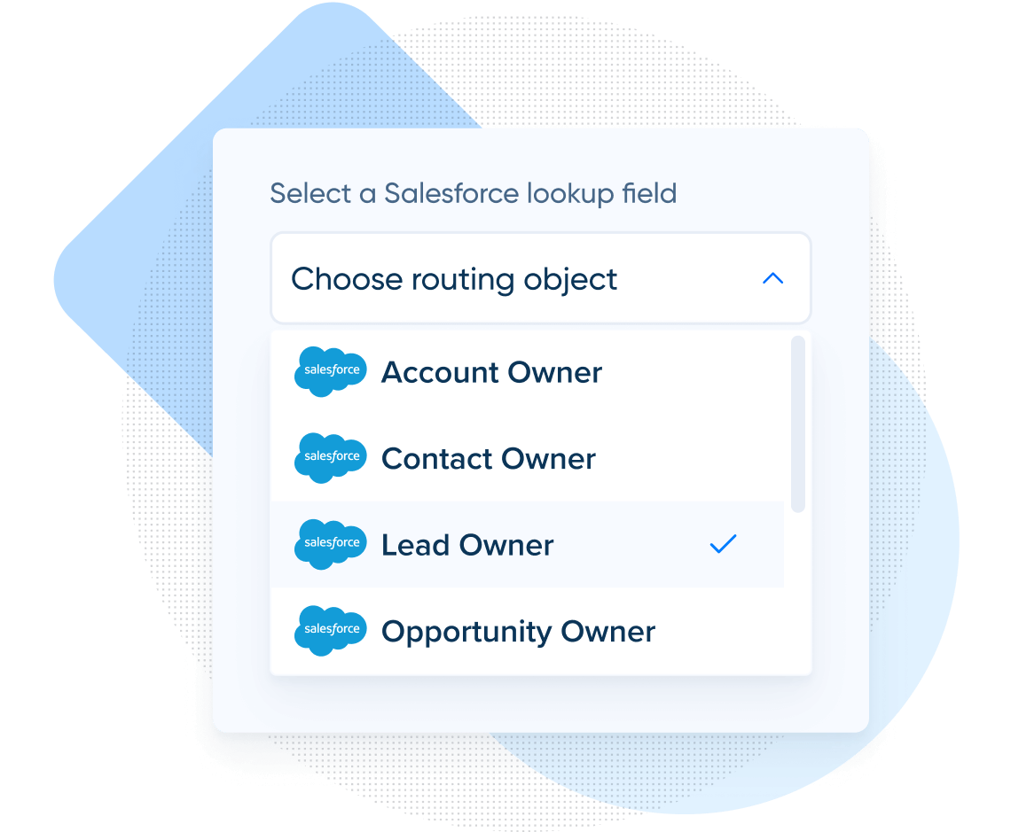 Route with Salesforce or HubSpot lookup
